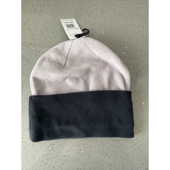 Volcom Polar Fleece Beanie cap winter hat black grey unisex NEW - Picture 2 of 7